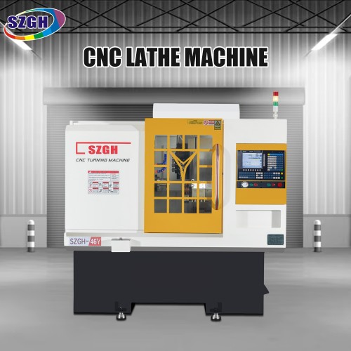 SZGH-46Y CNC Machine +1080TC CNC Comtroller+ Hydraulic Chuck +4+4 Power Head+Tool turret exhibition