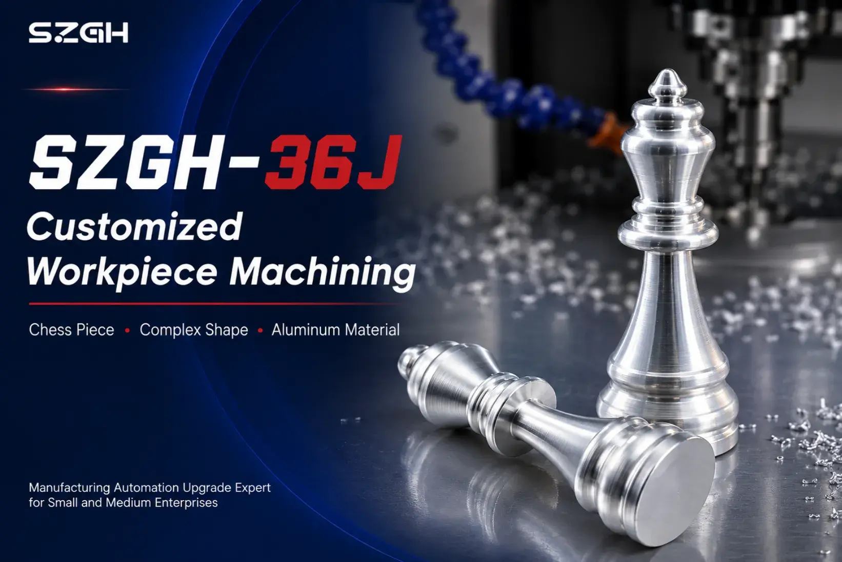 Lathe processing display item - Aluminum chess piece